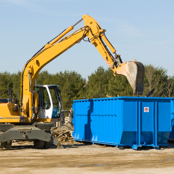 what size residential dumpster rentals are available in Fred TX